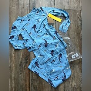 Kyte baby Blue Shark Print Pajama Set